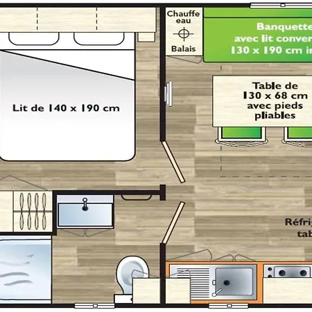Mobil-home Avec Terrasse à - Api-1-52-1141 * Groléjac