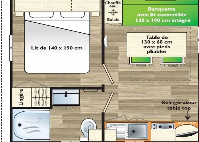 Mobil-home Avec Terrasse A - Api-1-52-1141 * Groléjac